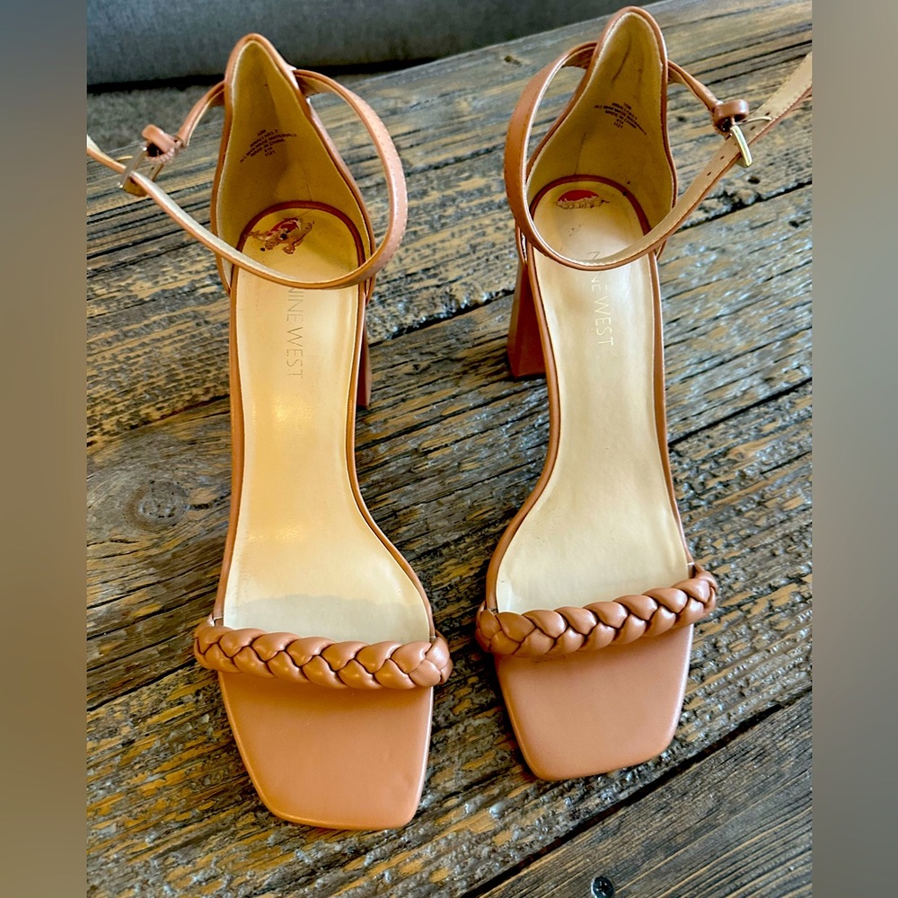 Nine West Strappy Ankle Heeled Sandal - Size 10